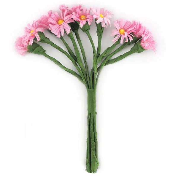 15mm Fabric Mini Flowers on Stems